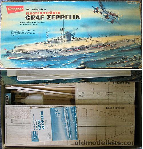 Graupner 1/250 42' Long Graf Zeppelin Aircraft Carrier for Radio Control, 2077 plastic model kit